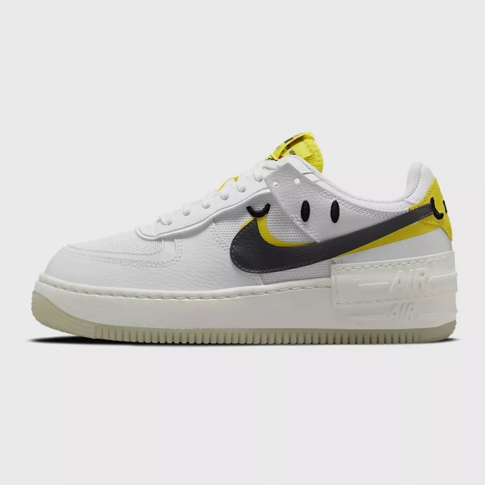 Women's Nike Air Force 1 Shadow 'Smiley Face' SMILE DO5872-100 100% Authentic